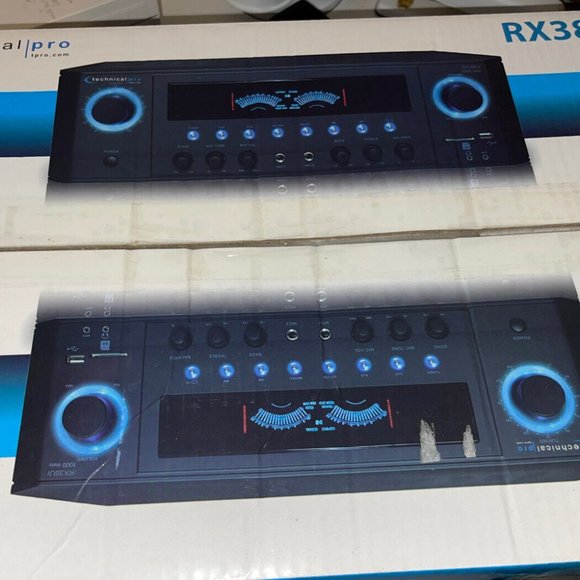 Technical Pro 1000W Stereo Receiver with USB & SD Card Inputs, Black, RX38UR New - Picture 6 of 6